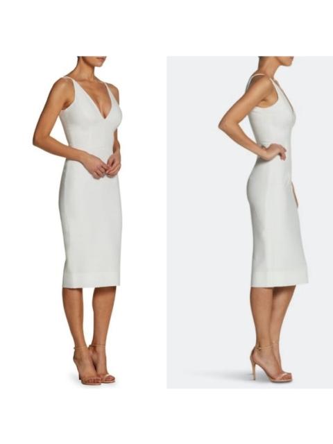 Other Designers New! Dress the Population Lyla Sleeveless‎ Off White Cocktail Midi Dress size XS