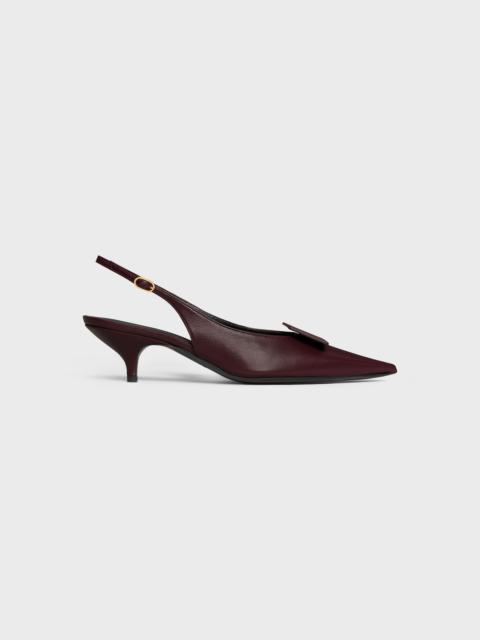 CELINE SIGNATURE - SLINGBACK WITH LABEL  IN LAMBSKIN