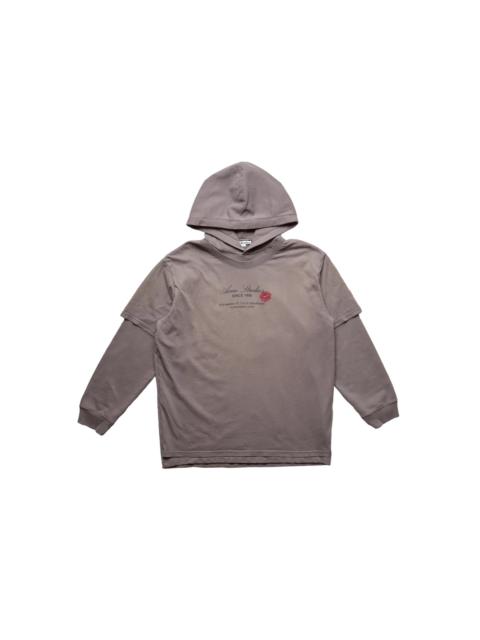 Acne Studios Acne Studios Business Card Layered Hoodie Grey