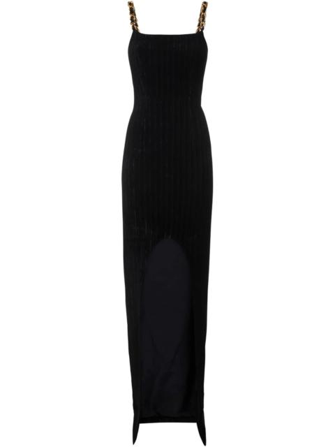 Front Slit Chain Linked Maxi Dress