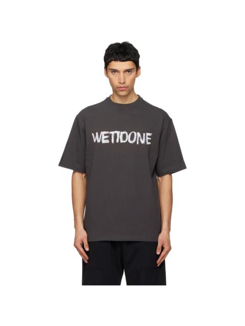 We11done Gray 'We11done' Graffiti Logo T-shirt