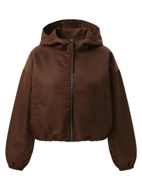 Citizens of Humanity Cropped Nylon Windbreaker in Brown