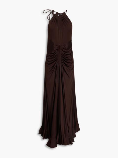 Proenza Schouler Cutout ruched jersey maxi dress