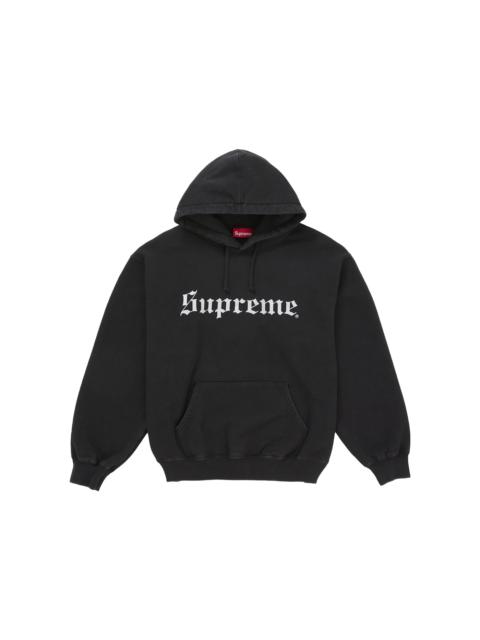 Supreme Supreme Washed Old English Hooded Sweatshirt Black