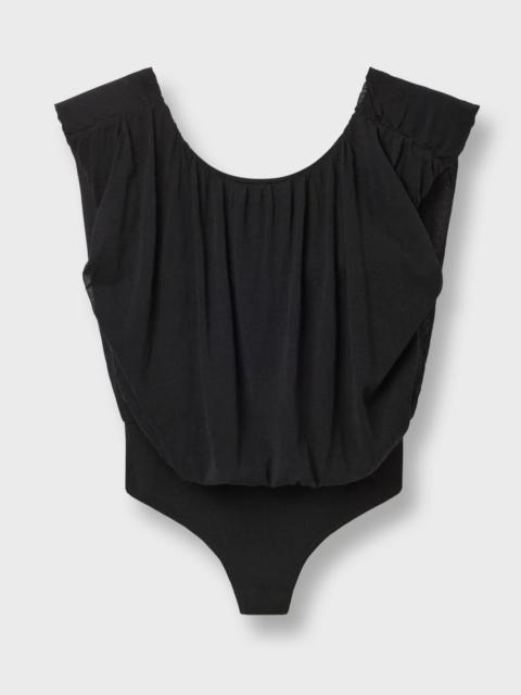 House of Dagmar Top Draped Knit Black