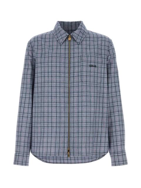 VERSACE Versace Men Embroidered Wool Shirt