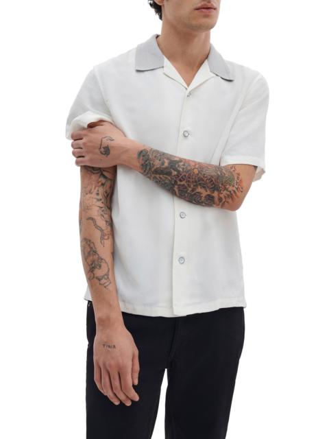 rag & bone rag & bone Avery Slub Camp Shirt in Chalk at Nordstrom