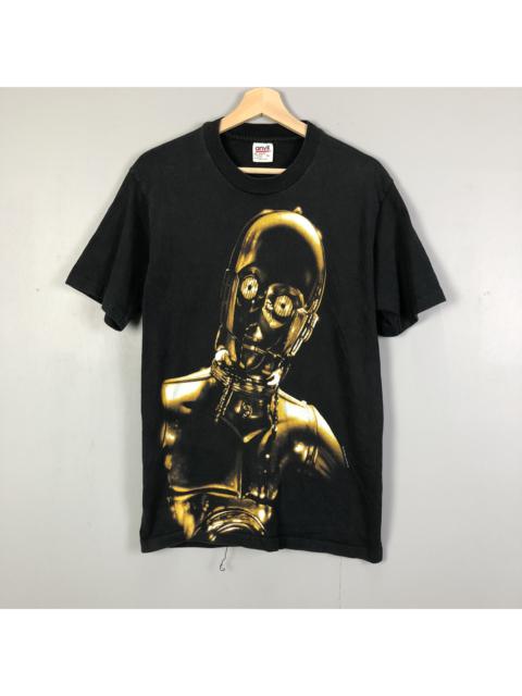 Vintage - Vintage 90s C-3PO star wars overprint tshirt