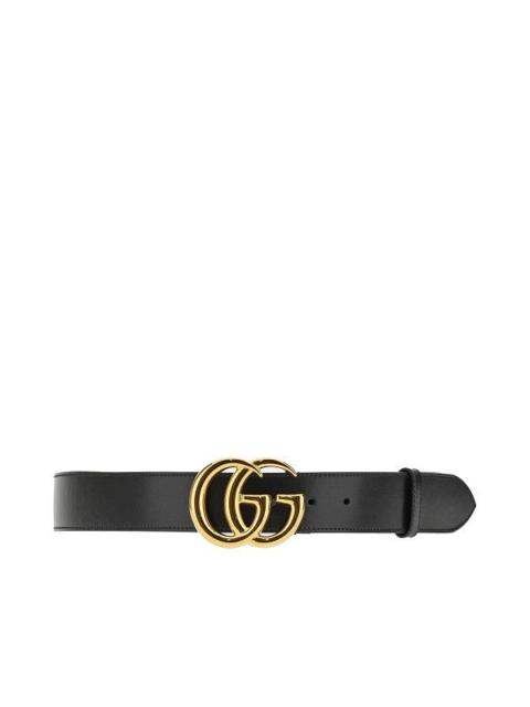 GUCCI Gucci GG Marmont Leather Belt Black