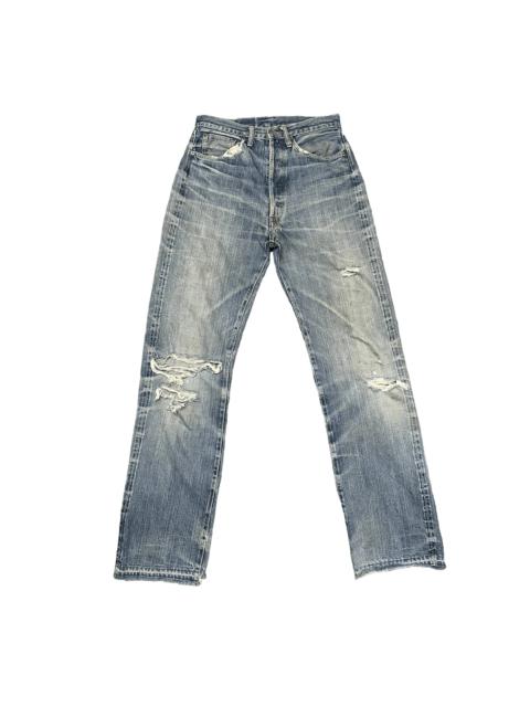 Other Designers Japanese Brand - Vintage La Guardia Selvedge Denim Thrashed Jeans Single ®