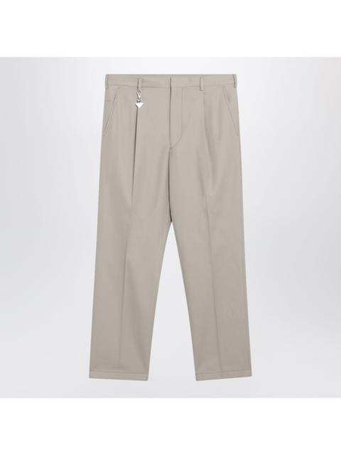 Prada Prada Sand-Colored Cotton Trousers Men