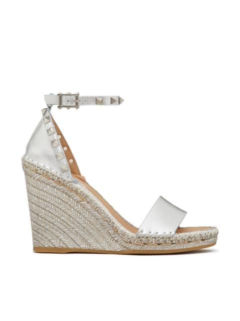 Rockstud Metallic Wedge Sandals