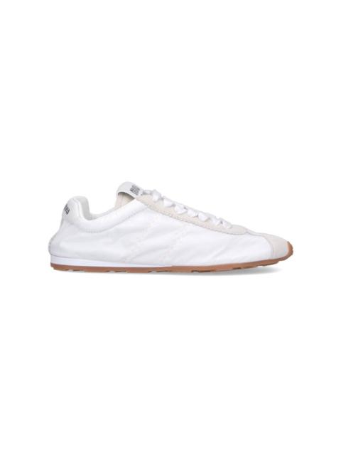 Miu Miu Plume technical fabric and suede sneakers