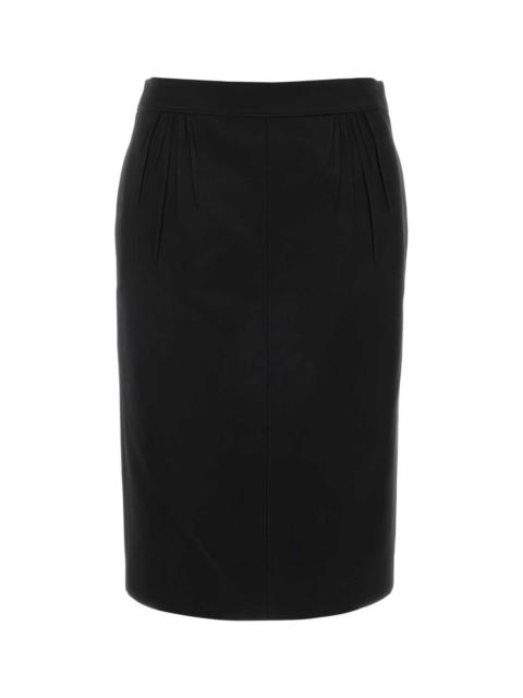 SAINT LAURENT Saint Laurent Women Black Satin Skirt