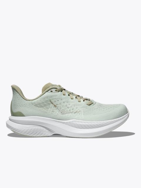HOKA Women's Mach 6 Shoes in Oyster Mushroom/Truffle Salt