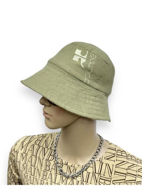 courrèges Vintage 80’s COURREGES Lambswool Bucket Hat Made In Italy