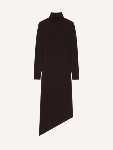 courrèges OFF-SHOULDER WOOL DRESS