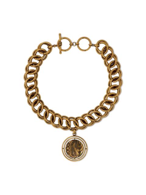 Etro paisley-button chain necklace