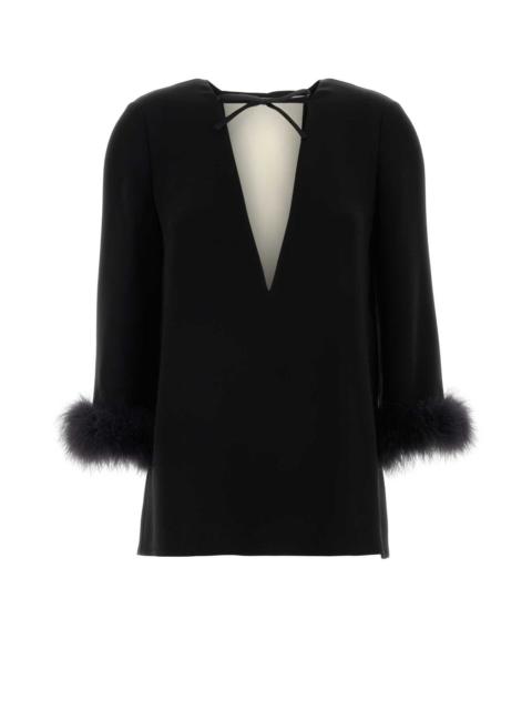 Valentino Valentino Garavani Women Black Silk Blouse