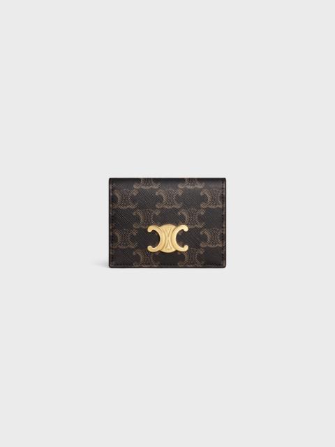 CELINE BI-FOLD CARD HOLDER IN Triomphe Canvas