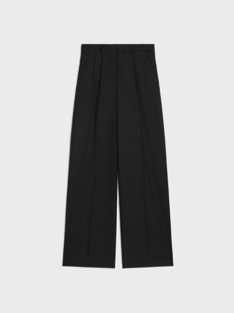 CELINE pleated trousers IN LIGHT WOOL GABARDINE