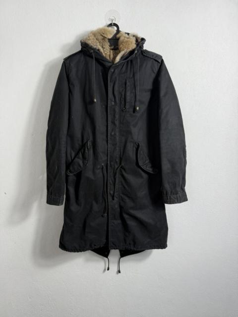 Other Designers GOA - Japan Brand Parka Jacket With Faux Fur Inner Fish Tail Style