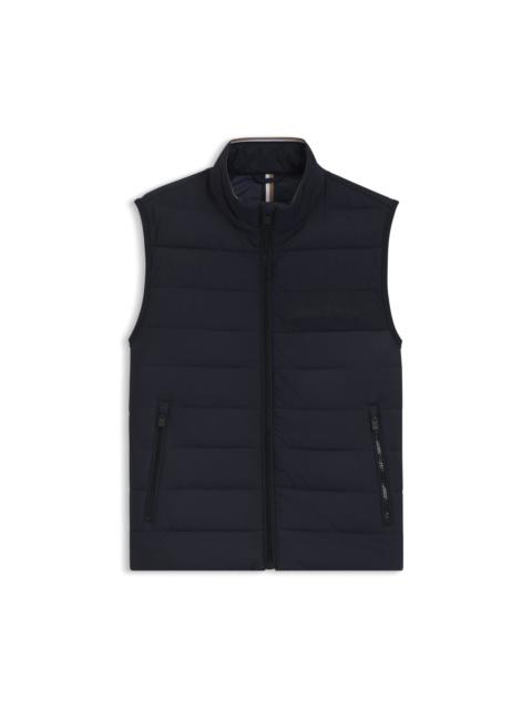 BOSS REGULAR-FIT WATER-REPELLENT GILET WITH TONAL LOGO