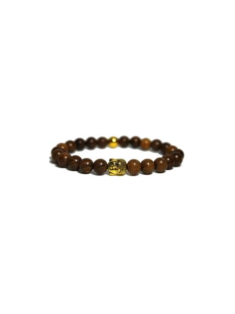 Other Designers Bracelet - Gold Buddha & Zebra Wood