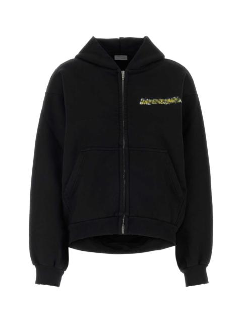 BALENCIAGA Balenciaga Women Black Cotton Oversize Sweatshirt