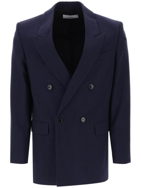 Ami Alexandre Mattiussi Wool Serge Double Breasted Blazer