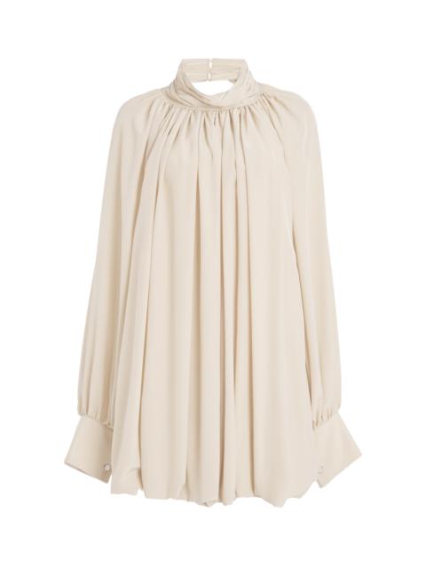 Stella McCartney Draped Silk Chiffon Mini Dress nude