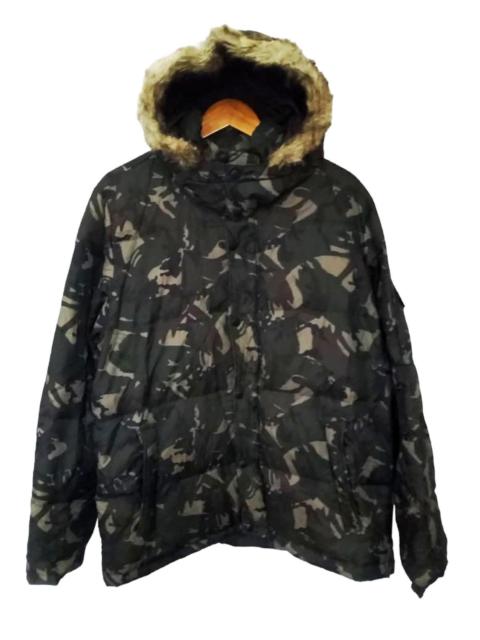 Other Designers Uniqlo Camouflage Puffer Fur Hoodie Jacket