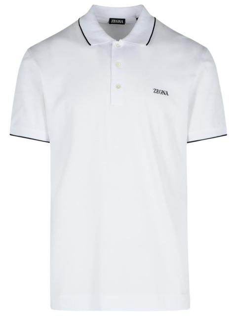 ZEGNA Zegna White Cotton Polo Shirt Men