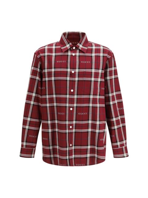 GUCCI Gucci Men Multicolour Tartan Cotton Jacquard Shirt