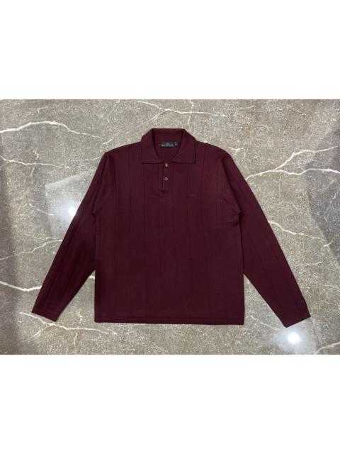 BALENCIAGA Vintage Balenciaga -BB Logo- Knitted Polo Shirt Longsleeve
