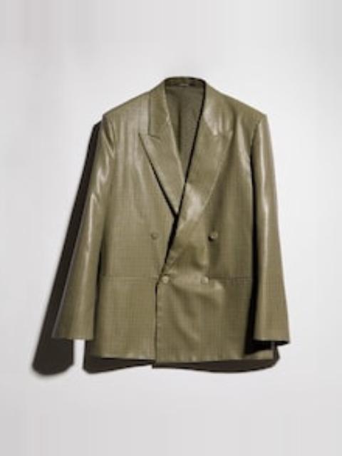 GUCCI Gingham wool double-breasted jacket