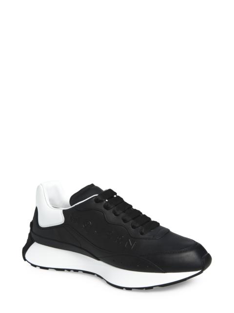 Alexander McQueen McQueen Sprint Runner Sneaker in Black/White at Nordstrom