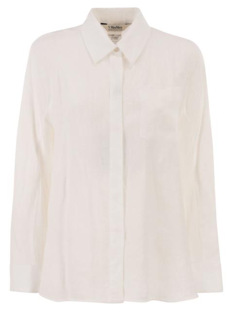'S Max Mara S Max Mara Women Smmgala - Linen Shirt With Fluid Silhouette And Patch Pocket