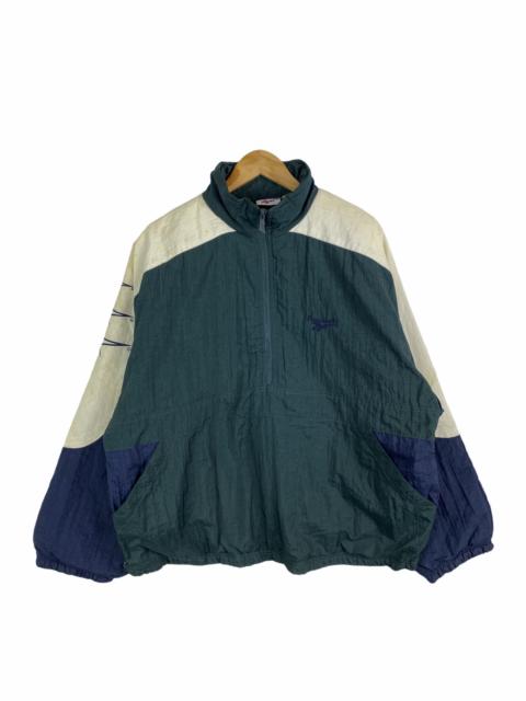 Other Designers Vintage - VINTAGE REEBOK BIG LOGO SPORTSWEAR HALF ZIPPER JACKET