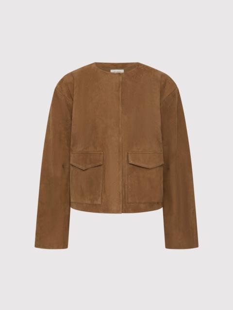 ST. AGNI Suede Utility Cocoon Bomber - Toffee