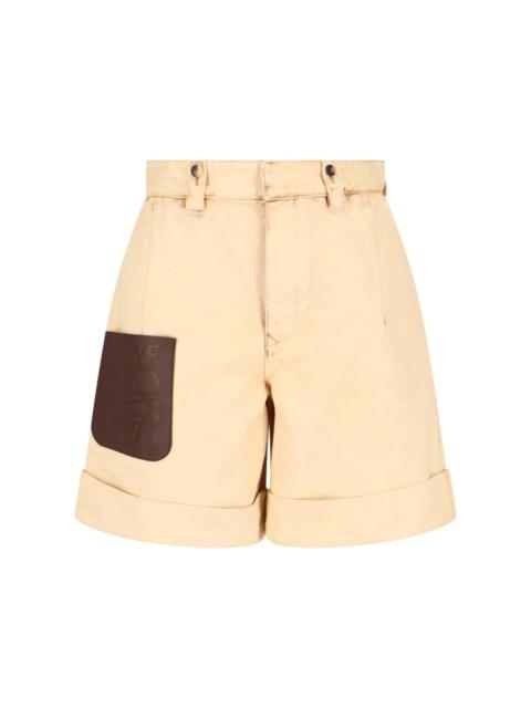 Loewe Loewe Anagram Cotton Shorts Beige Men