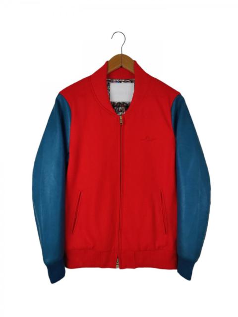 Other Designers Bomber Jacket - Dowbl Japan Two Tone Bomber Varsity Jacket Streetwear