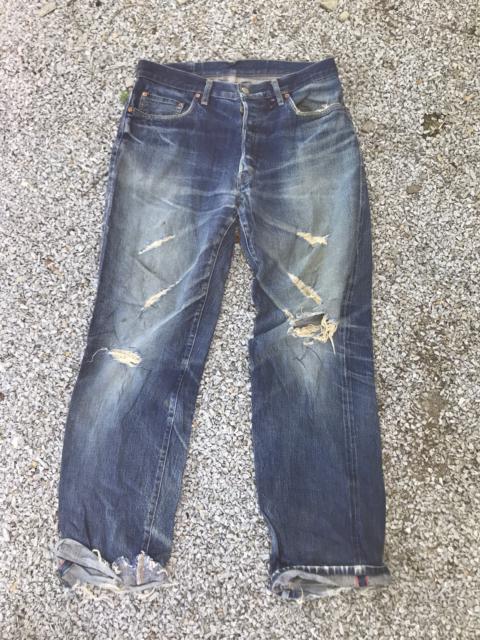 Other Designers Distressed Denim - Japanese Brand Okura Indigo Distressed Boro denim
