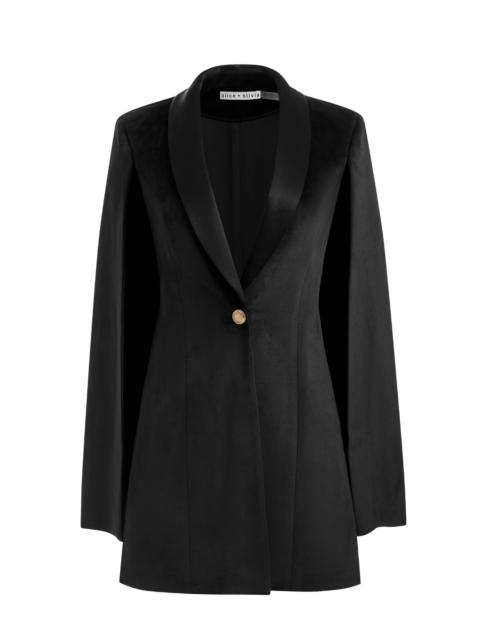 Alice + Olivia ESTHER VELVET CAPE BLAZER