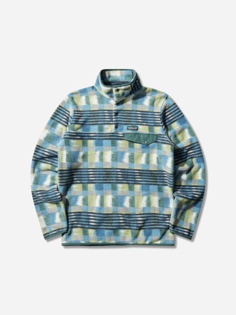 Patagonia Men's Lightweight Synchilla Snap-T Fleece Pullover Painted Lines Shore Blue