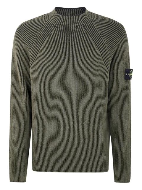 Stone Island "Vanisé Full Rib" Rws Wool Crew Neck