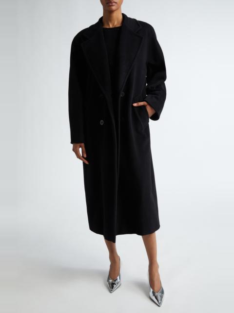Max Mara Max Mara Madame Double Breasted Wool & Cashmere Coat in Black at Nordstrom