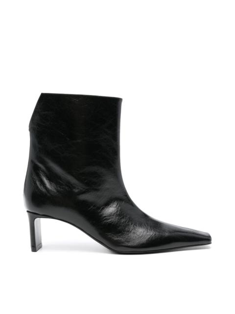 KHAITE Ona leather ankle boots