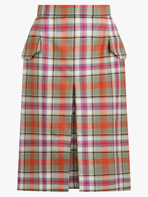 Vivienne Westwood WAISTCOAT TARTAN MIDI SKIRT | MULTI