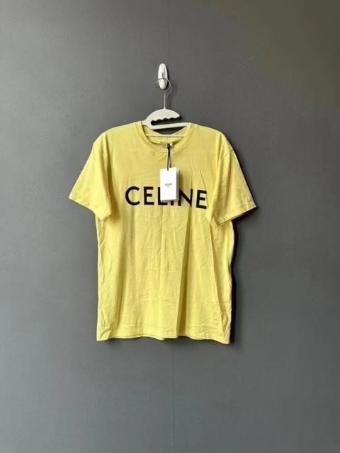 CELINE Celine yellow logo short-sleeved t-shirt